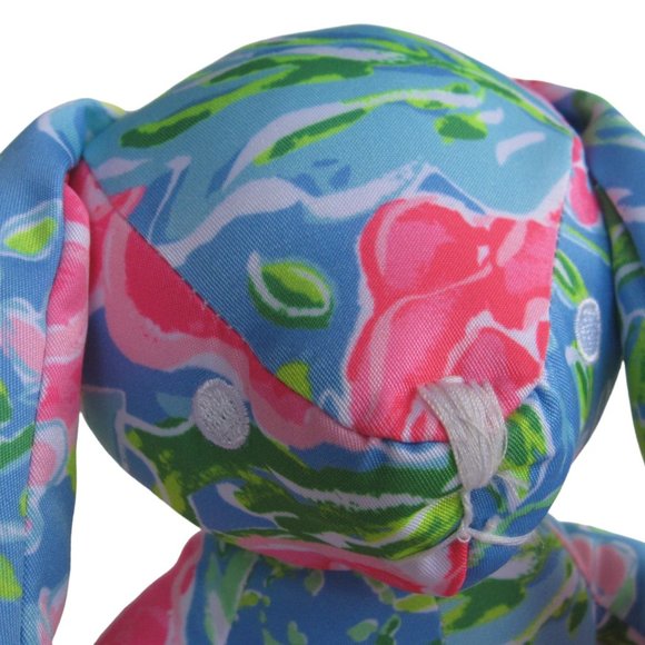 Lilly Pulitzer 2021 Bunny Business Plush Rabbit Toy Pink Green Blue EASTER GIFT - Picture 2 of 8
